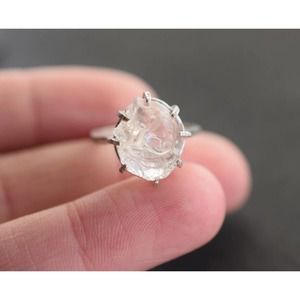 alternative raw diamond engagement ring raw crystal size 4 5 6 7 8 8 9 1…